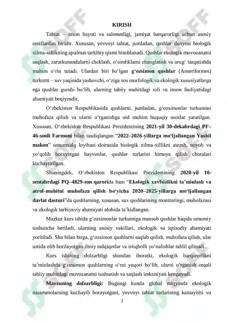 GʻОZSIMONLАR TURKUMI HАQIDА UMUMIY TUSHUNCHА 2