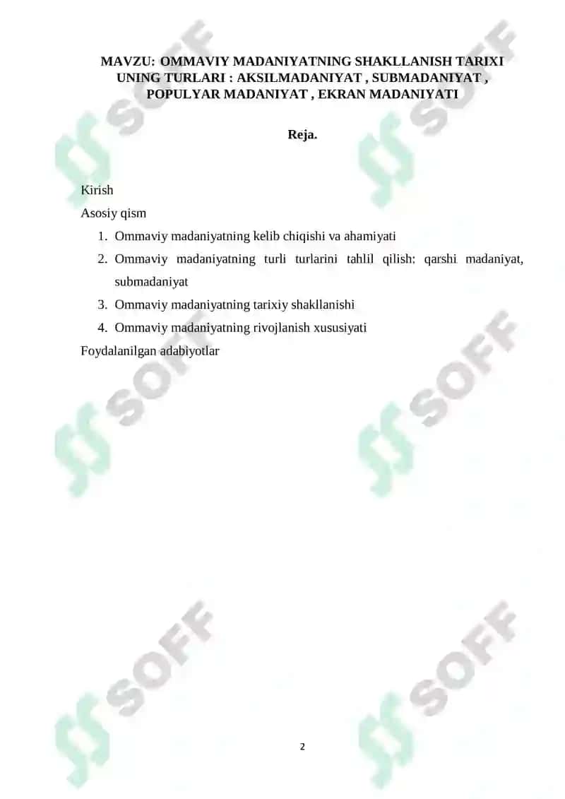 OMMAVIY MADANIYATNING SHAKLLANISH TARIXI 2