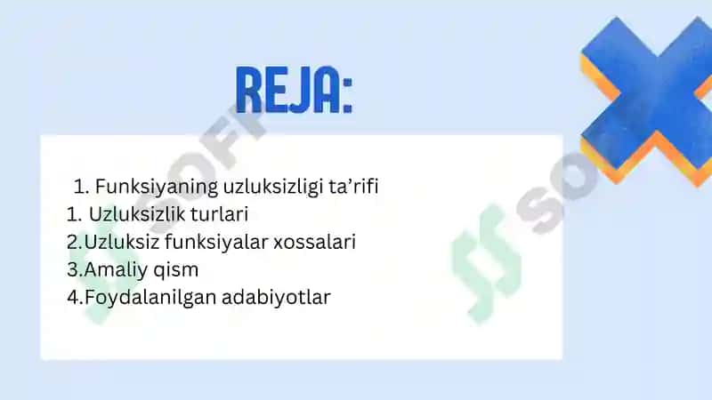 Funksiyaning uzluksizligi 2