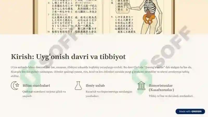 Ilm-fan va tibbiyot tarixidagi Buyuk Uyg'onish davrining merosi 2