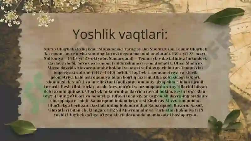 Mirzo Ulug'bek 2