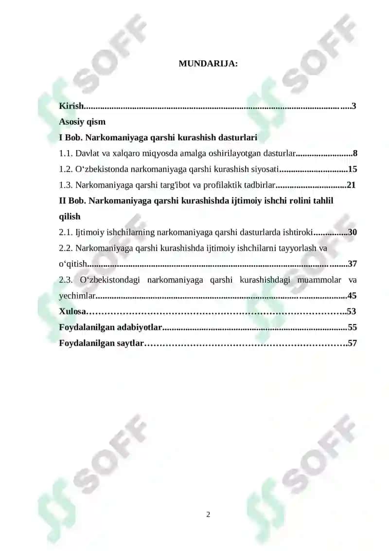 Narkomaniyaga qarshi dasturlar va giyohvandlar bilan ijtimoiy ish 2