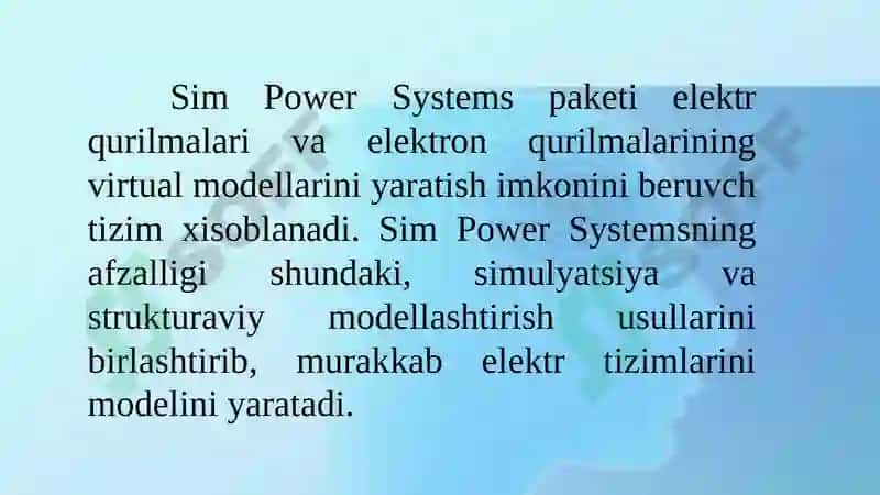 Power System Blockset paketi 2