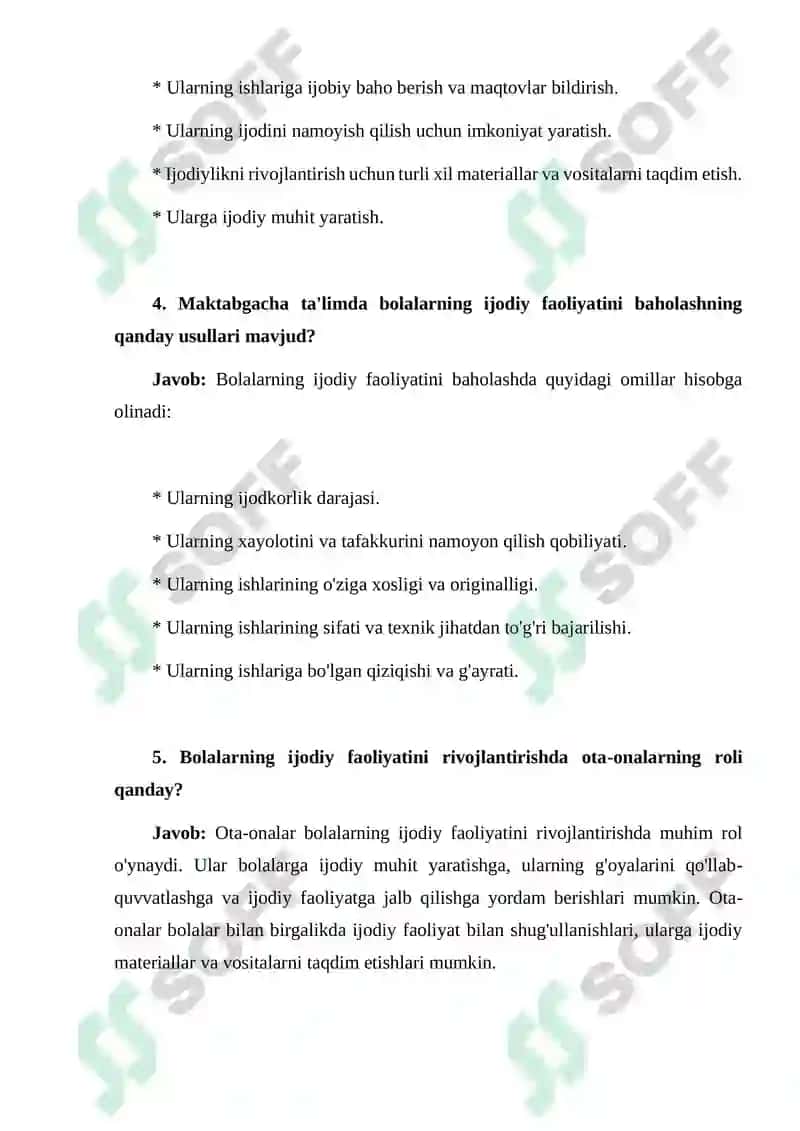 Maktabgacha Ta'limda Bolalarning Ijodiy Faoliyatini Tashkil Qilish 2