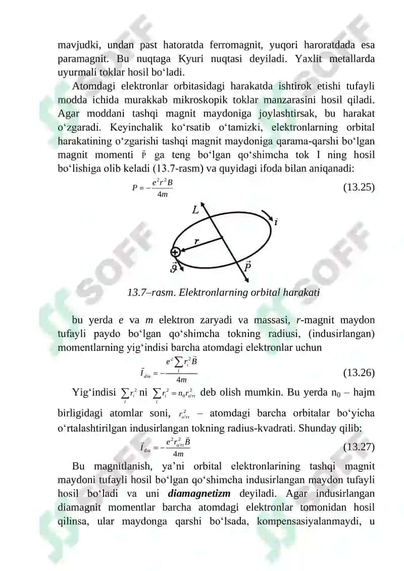 Magnetiklarning turlari.  Diamagnetiklar. Paramagnetiklar. Ferromagnetiklar. 2