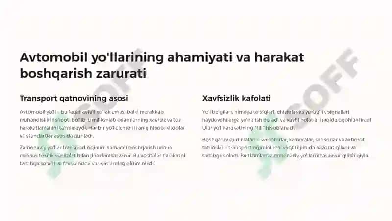 Harakatni boshqarish texnik vositalarini ishlab chiqarish va yig'ish korxonalari 2