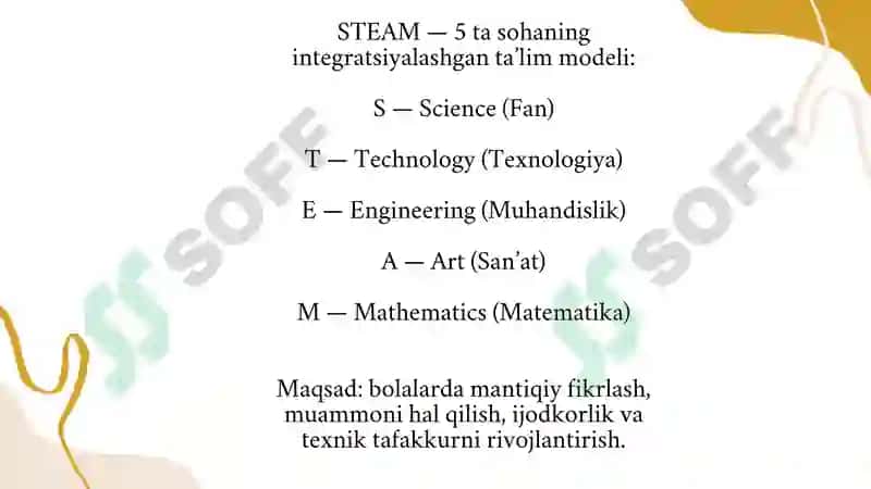 STEAM Texnologiyalari Fanining Umumiy Asoslari 2