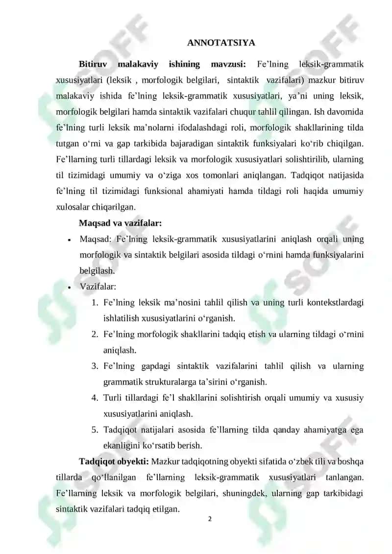Feʼlning leksik-grammatik xususiyatlari 2