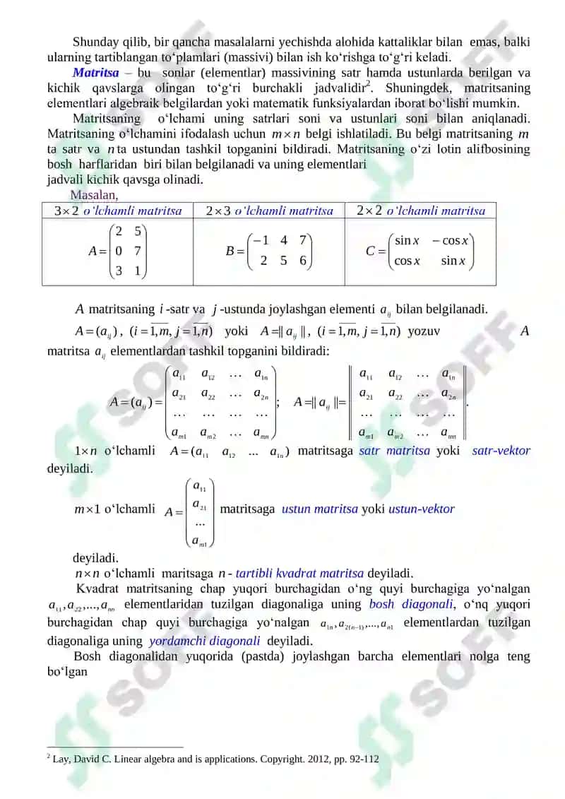 Matritsalar 2