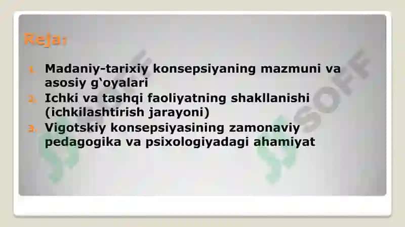 Vigotskiyning madaniy tarixiy kantseptsiyasi 2