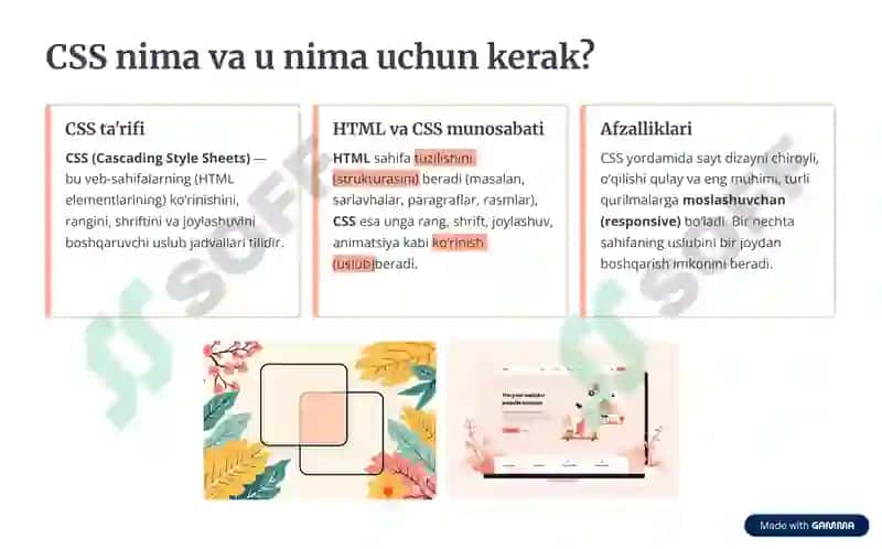 CSS asosiy bilimlari amaliy ham mavjud 2