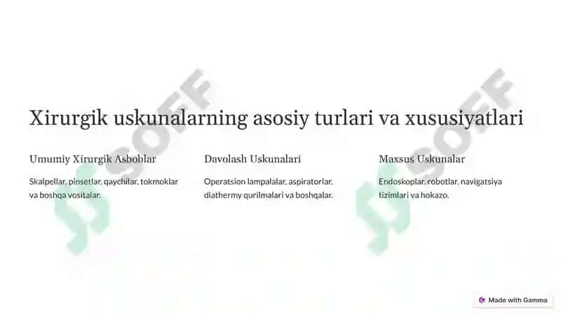 Zamonaviy xirurgik uskuna moslamalari 2