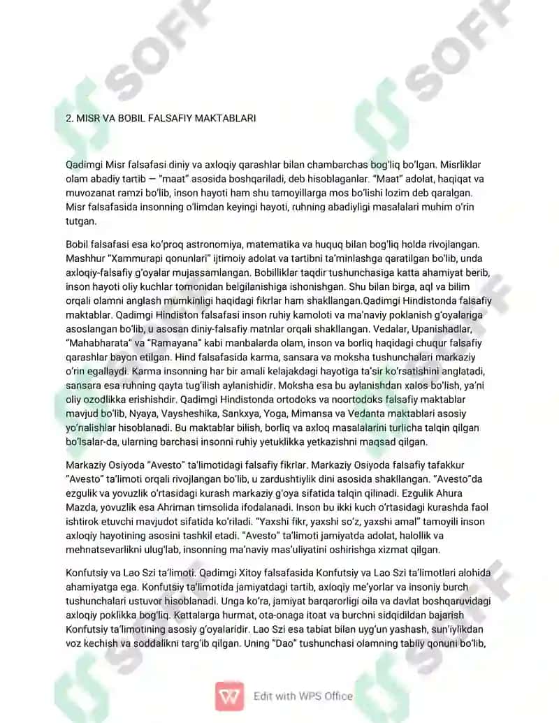 Falsafiy tafakkur taraqqiyoti bosqichlari: Sharq falsafasi 2