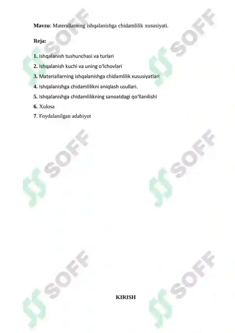 Materialshunoslik va konstruktsion materiallar texnologiyasi 2
