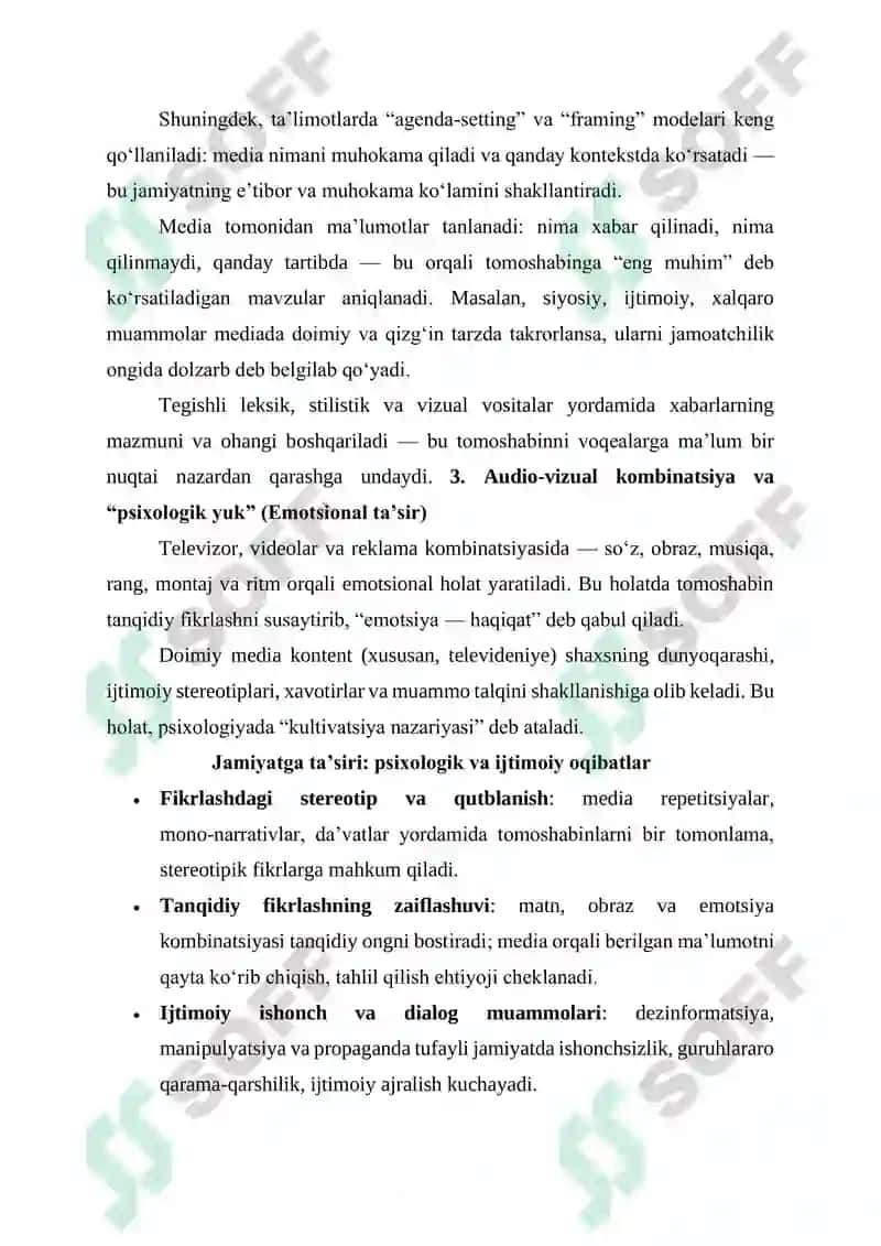 TELEVIDENIYEDAGI AXBOROT OQIMLARI: MANIPULYATIV TEXNOLOGIYALAR VA ULARNING PSIXOLOGIK MEXANIZMLARI 2