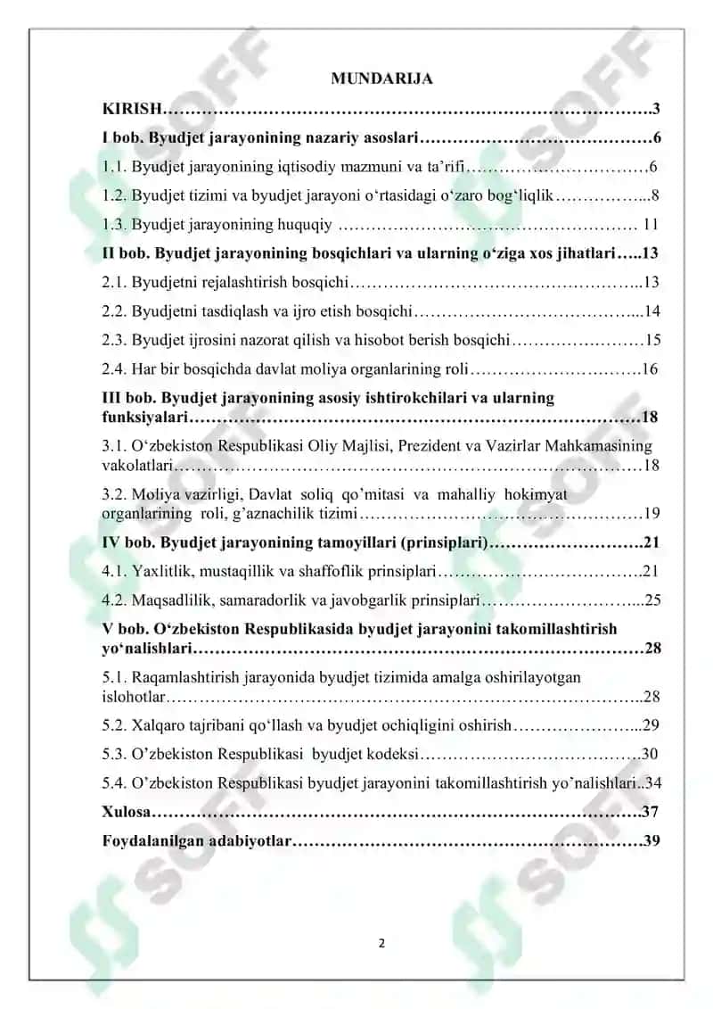 Byudjet jarayoni: bosqichlari,vazifalari,ishtirokchilari va prinsiplari 2