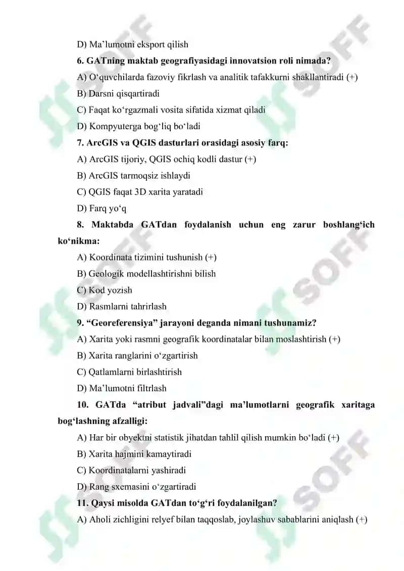 Geografik axborot tizimlari (GAT) asoslari va uni maktab geografiyasida qo‘llash 2
