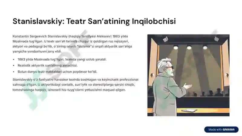 K.S. Stanislavskiy sistemasi va etikasi 2