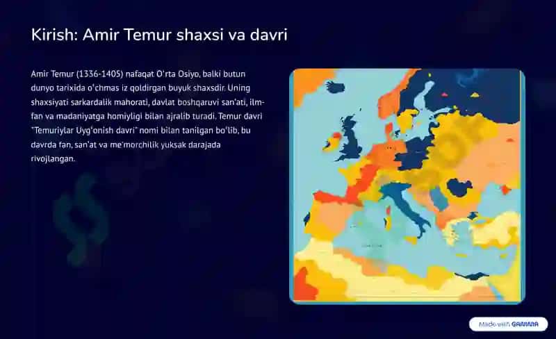 Amir Temur: Buyuk sarkarda va davlat arbobi 2