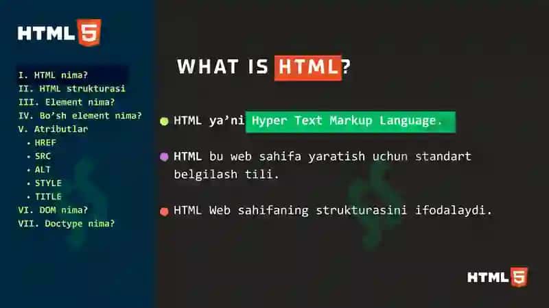 Web sahifa yaratish 2