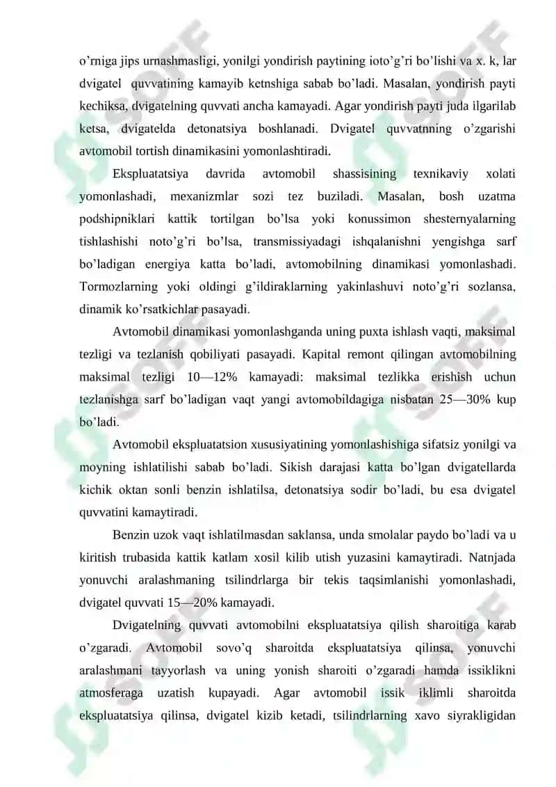 Omillarning tortish dinamikasiga ta`siri 2