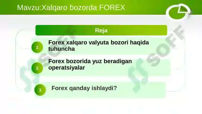 Xalqaro bozorda FOREX 2