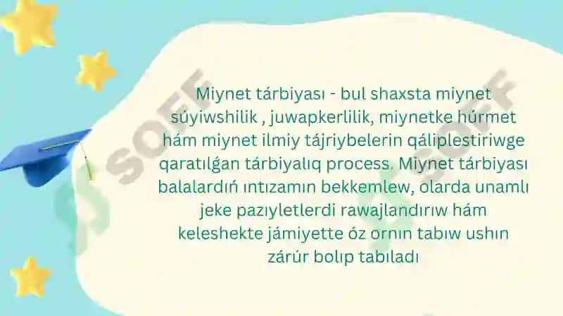 Miynet tárbiyası 2