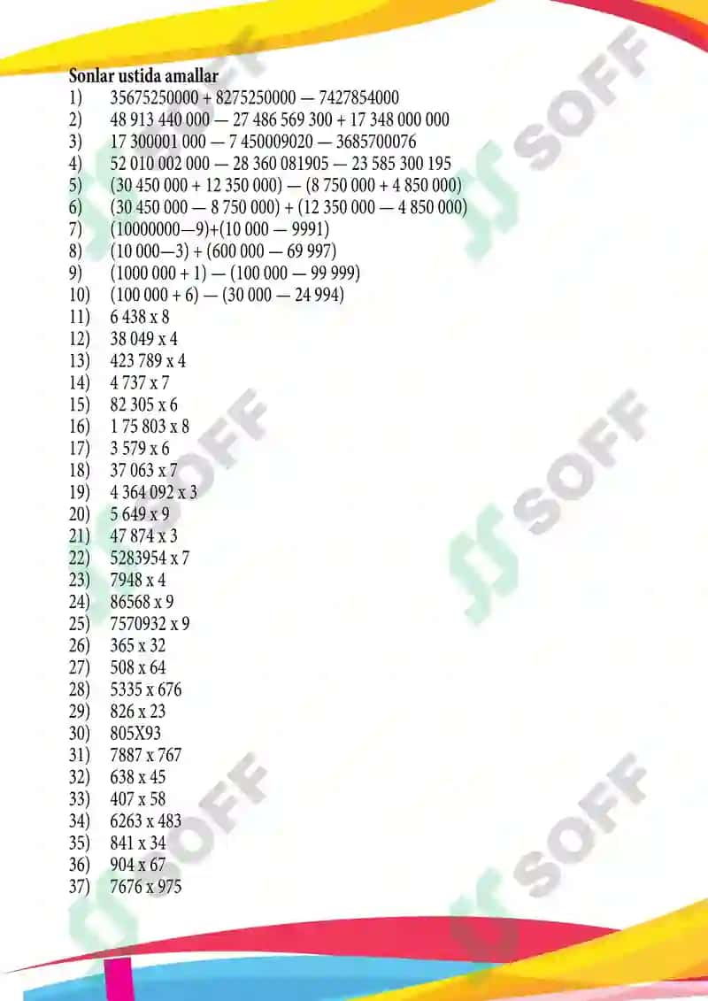 Iqtidorli o‘quvchilar uchun 38 betlik matematik masalalar to‘plami 2