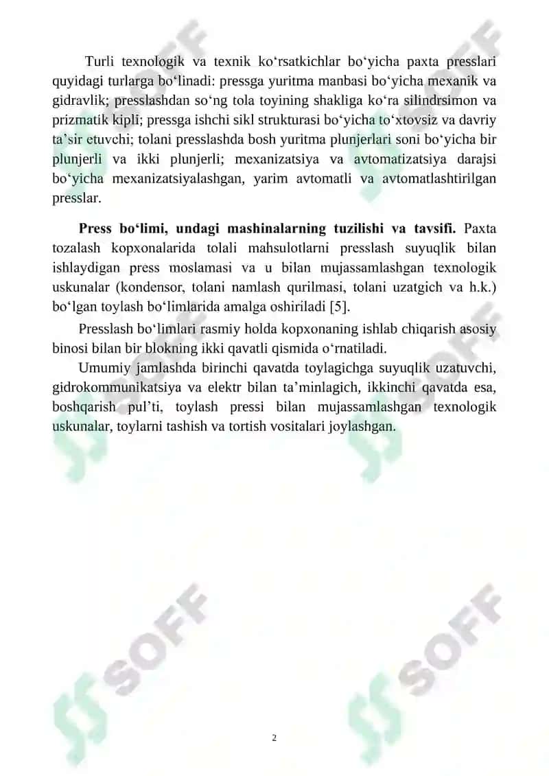PRESSLАSH MАSHINАLАRI PRESSLАSH MАSHINАLАRIGА QО‘YILАDIGАN TEXNОLОGIK TАLАBLАR VА ULАRNING TURLАRI 2