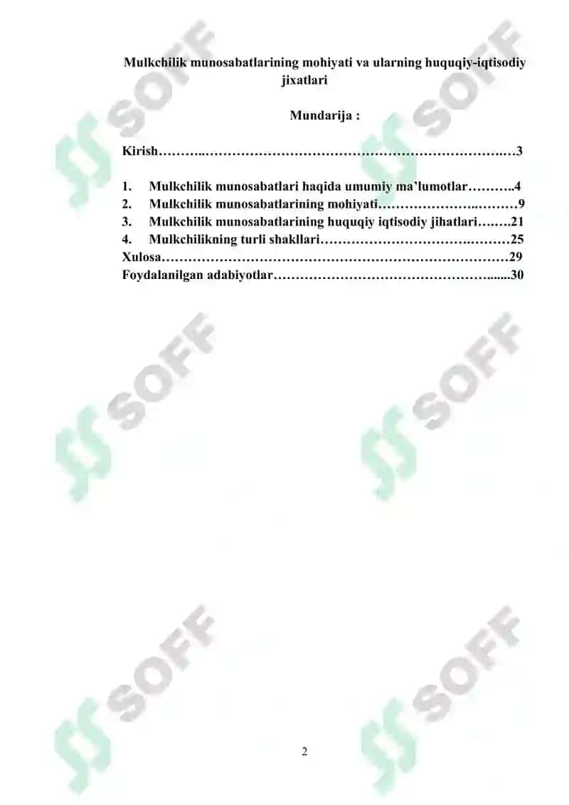 Mulkchilik munosabatlarining mohiyati va ularning huquqiy-iqtisodiy jixatlari 2