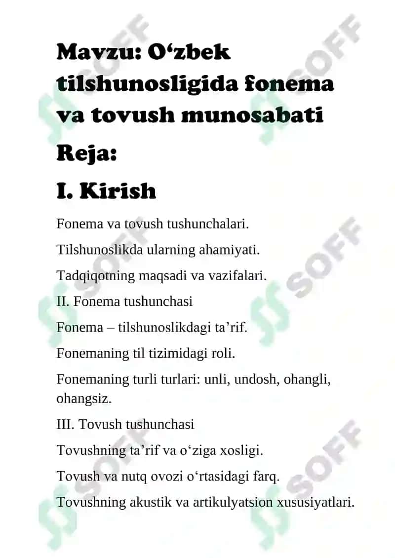 O‘zbek tilshunosligida fonema va tovush munosabati 2