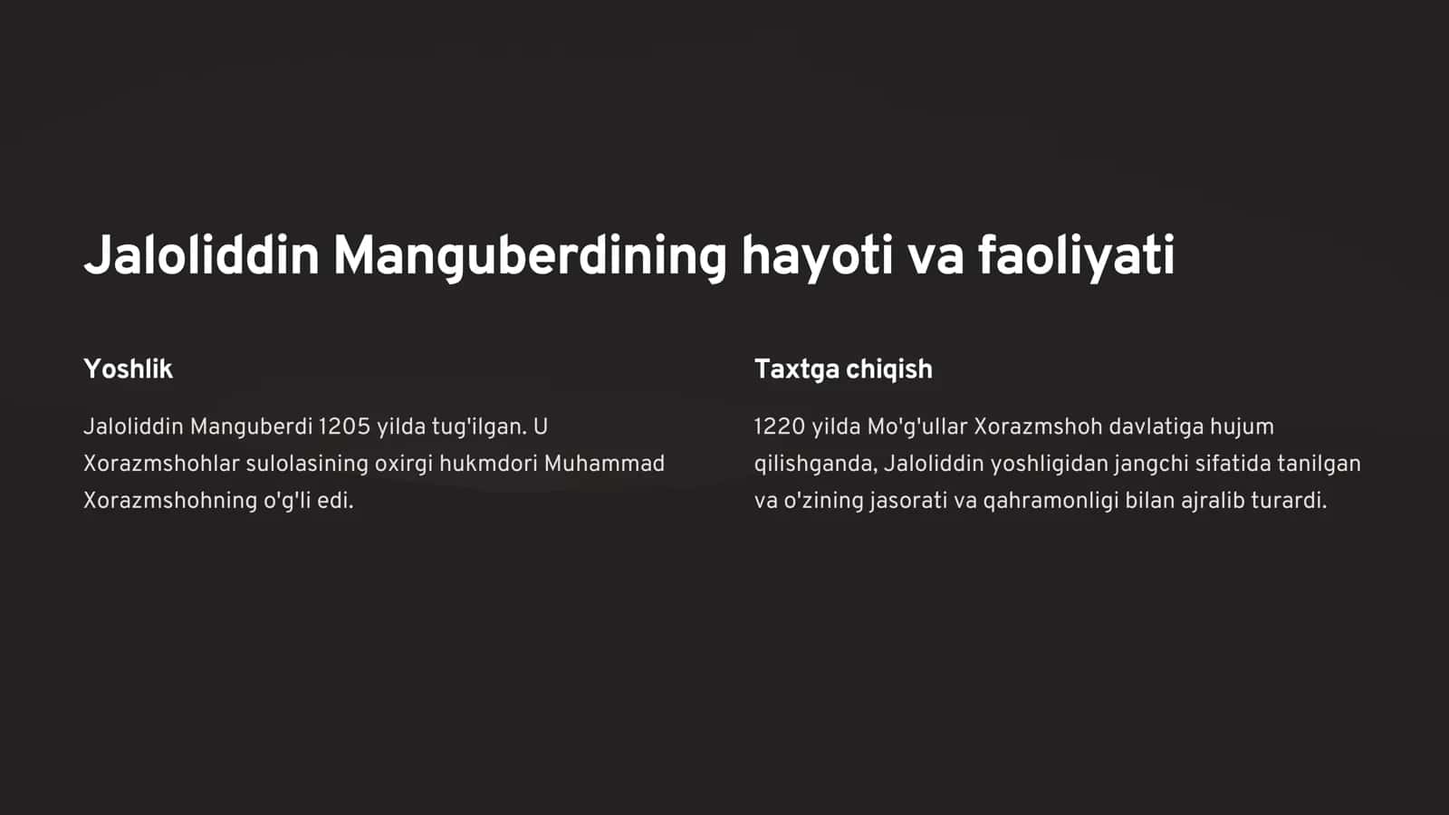 Jaloliddin Manguberdi - Vatan 2