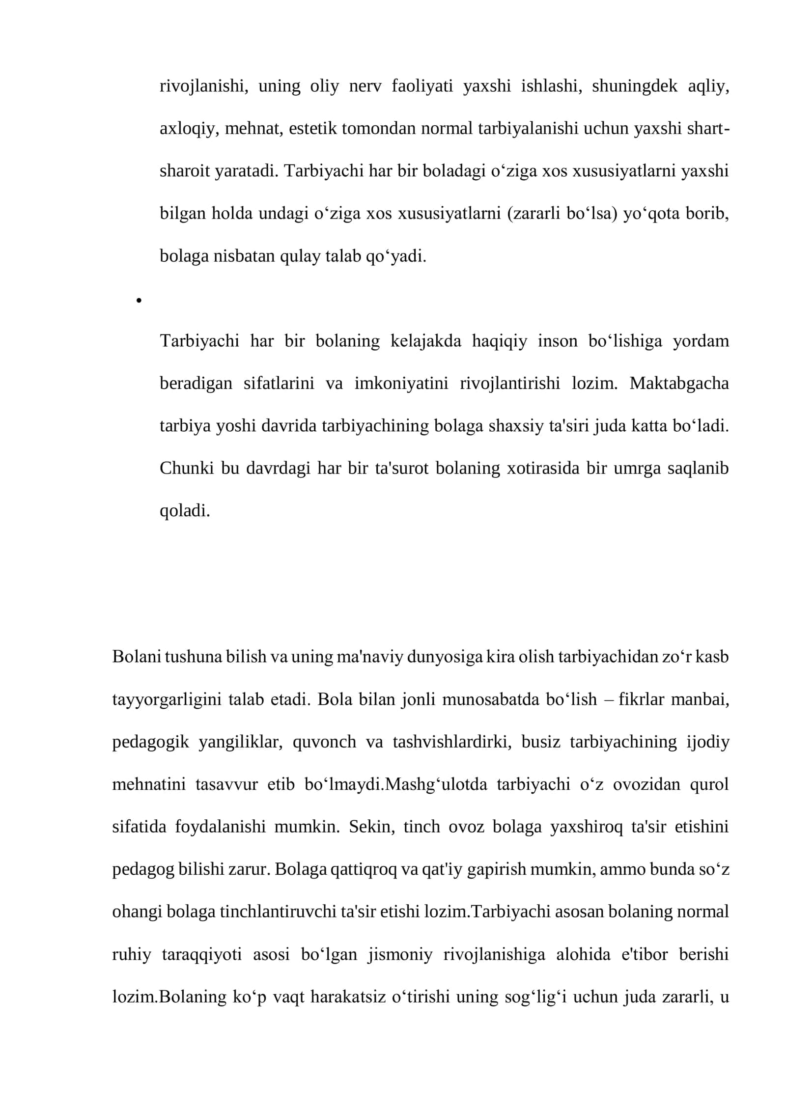 Mashg`ulotda tarbiyachining yetakchilik roli 2