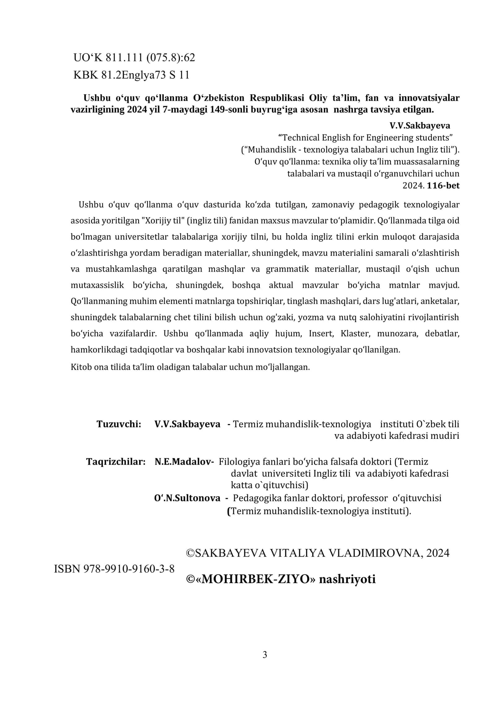 TECHNICAL ENGLISH FOR ENGINEERING STUDENTS 2