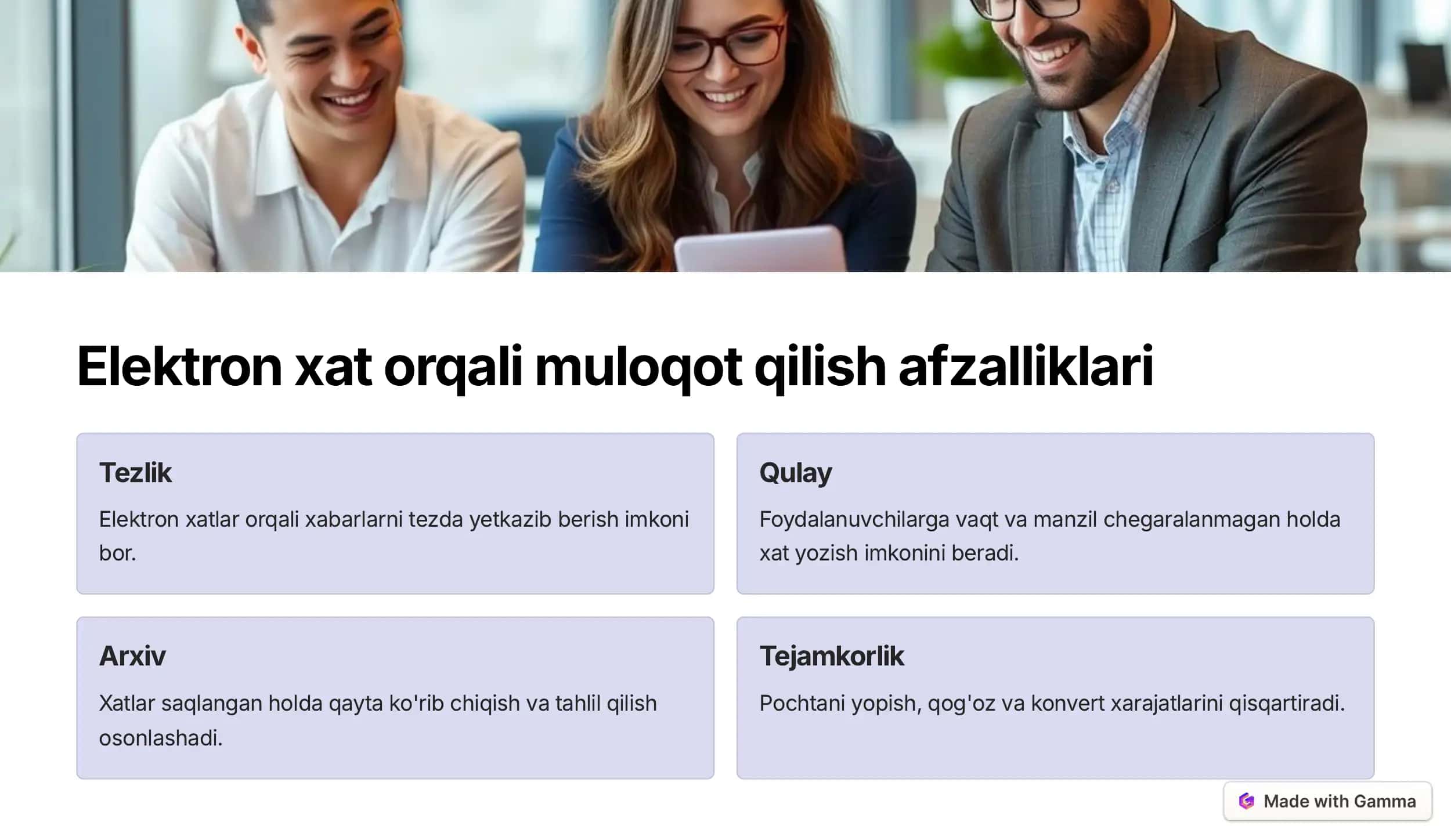 Elektron xat orqali muloqot muhimiyati 2