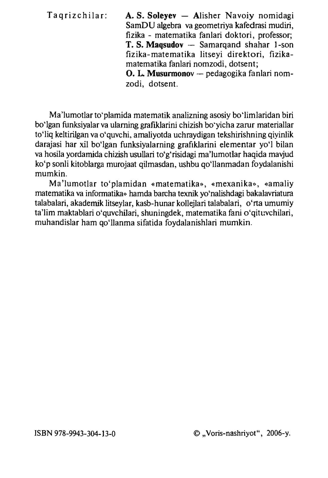 FUNKSIYALAR VA GRAFIKLAR 2