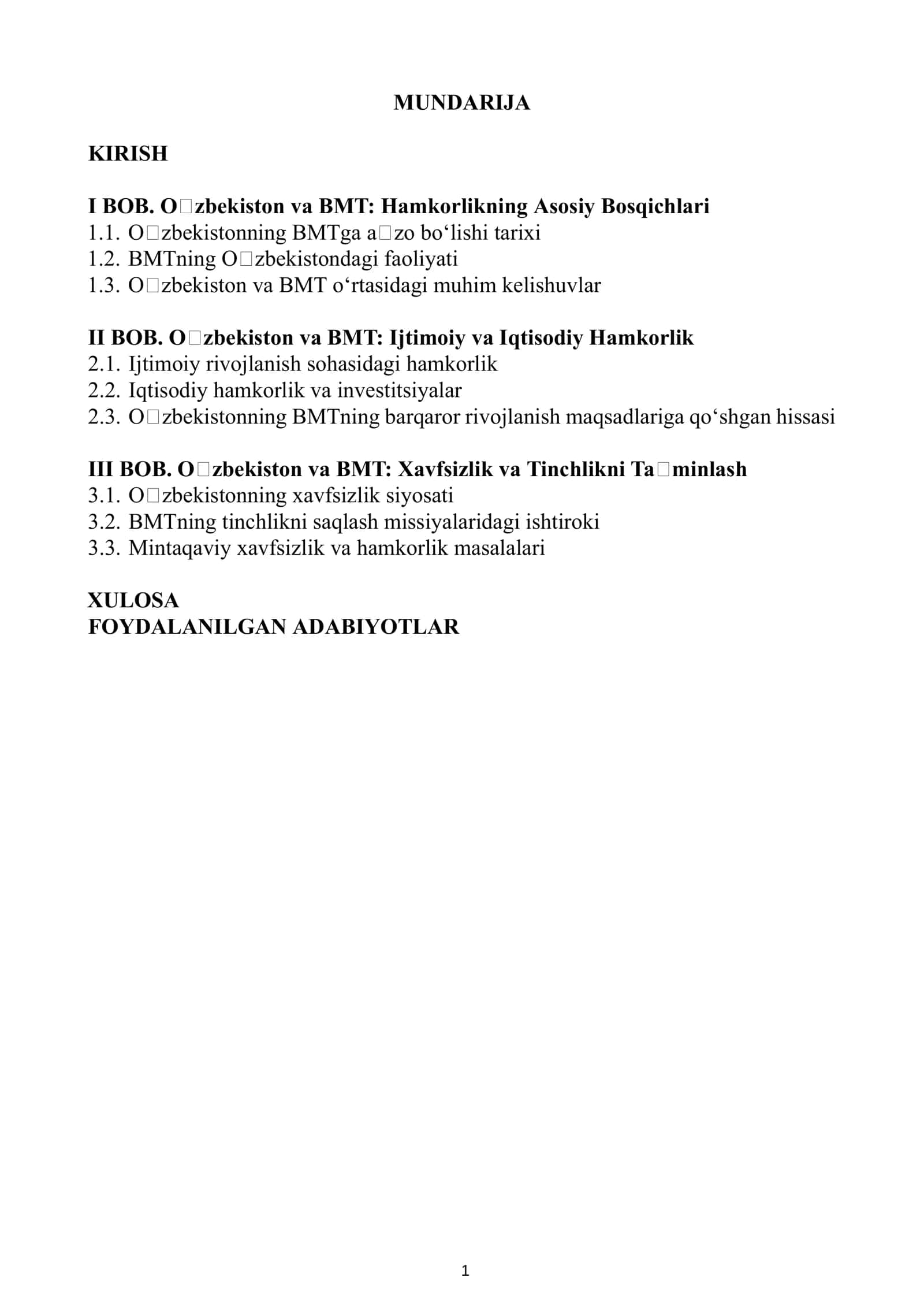 Oʻzbekiston va BMT: Hamkorlikning Asosiy Bosqichlari 2