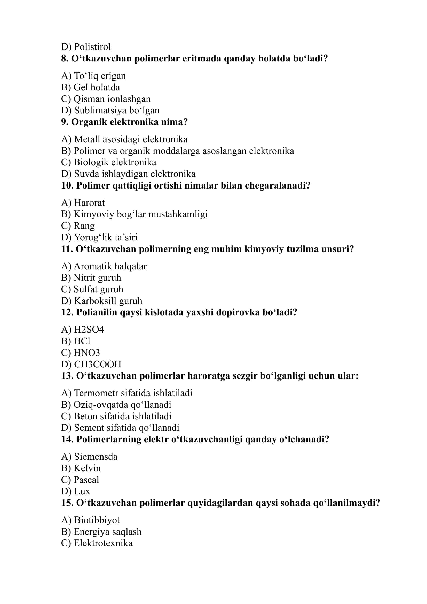 Supero'tkazuvchi polimer matritsalari - xususiyatlari, xossalari va qo'llash sohalari 2