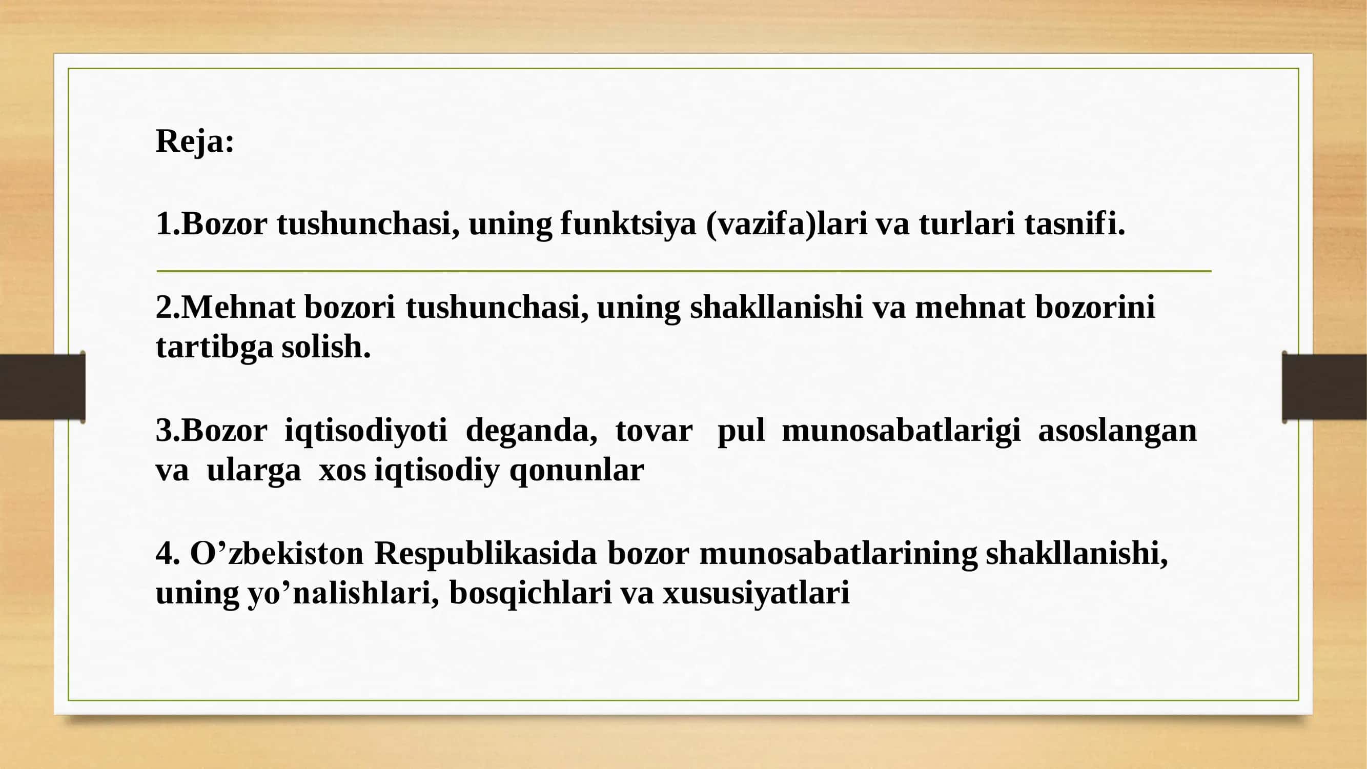 O'zbekiston Respublikasi mehnat bozorining shakllanishi va ishsizlikning o'ziga xos xususiyatlari 2