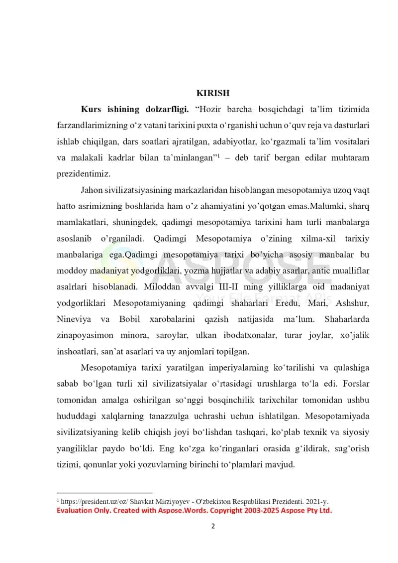 Qadimgi Mesopotamiyaning yozma manbalari 2