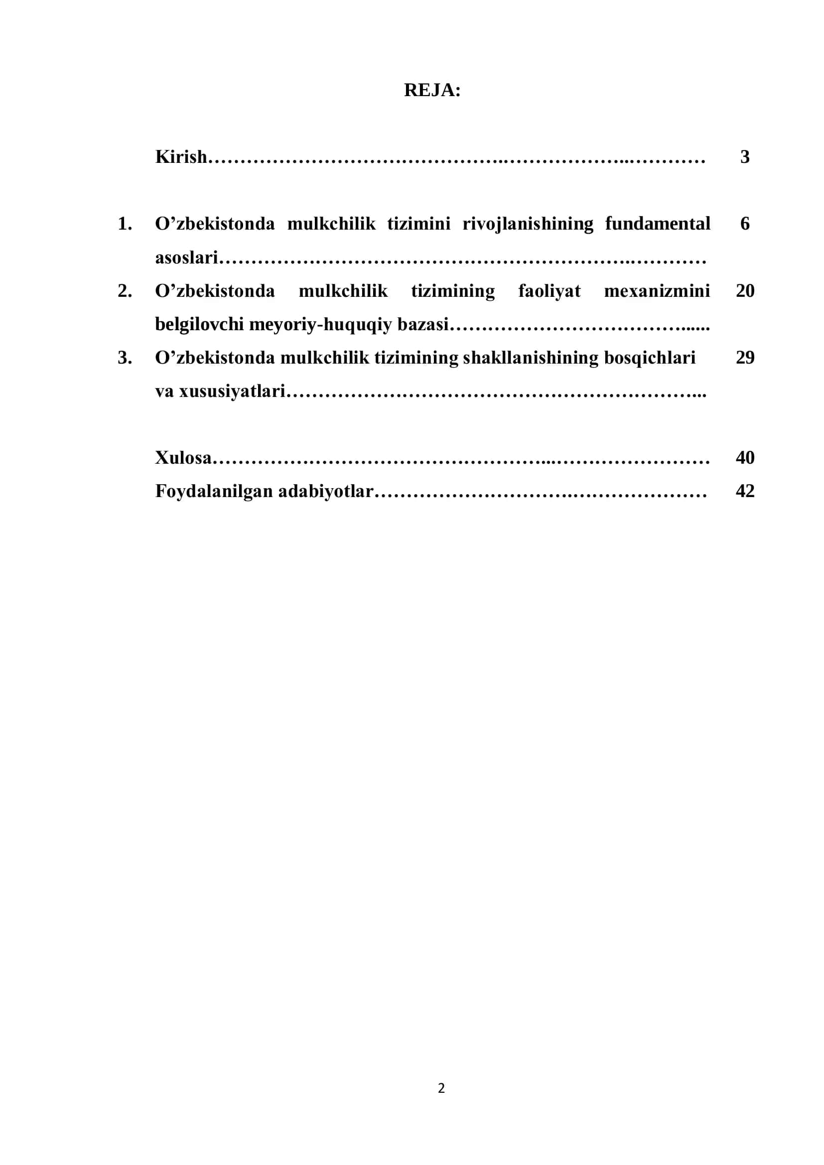 O‘zbekistonda mulkchilik tizimining shakllanishi va xususiyatlari 2