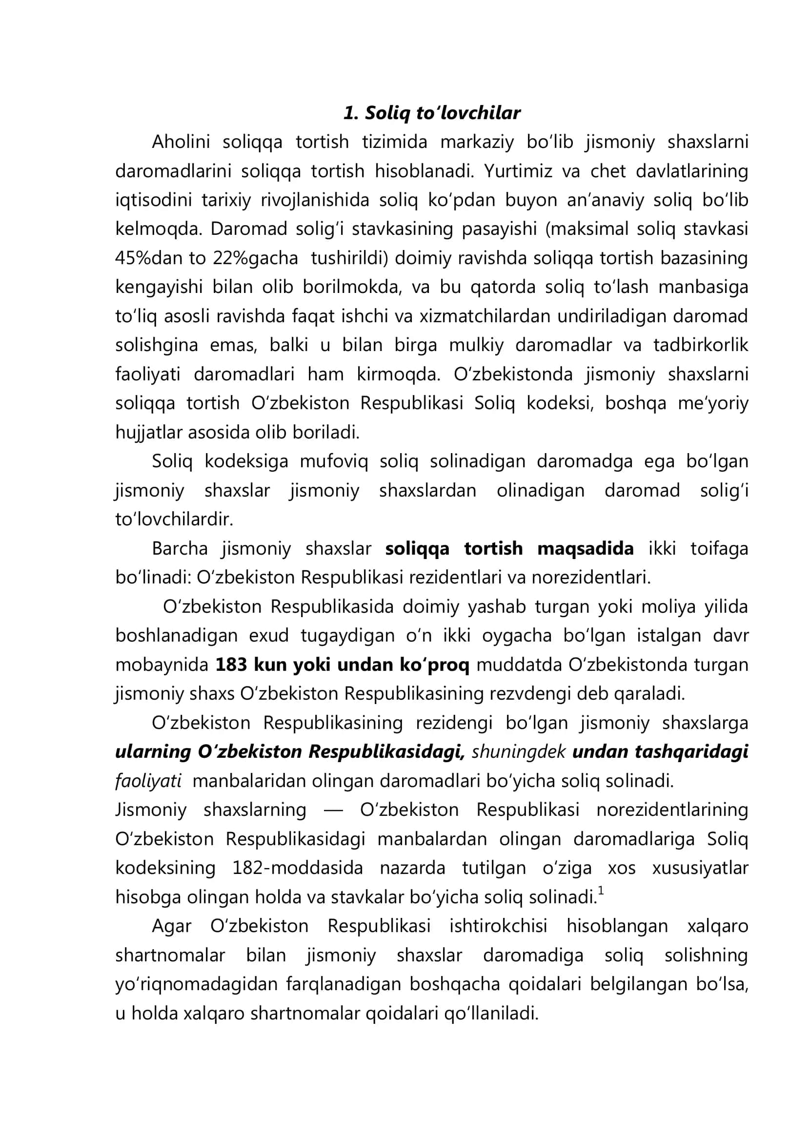 "Jismоniy shaхslardan olinadigan darоmad sоlig‘i" REFERAT 2