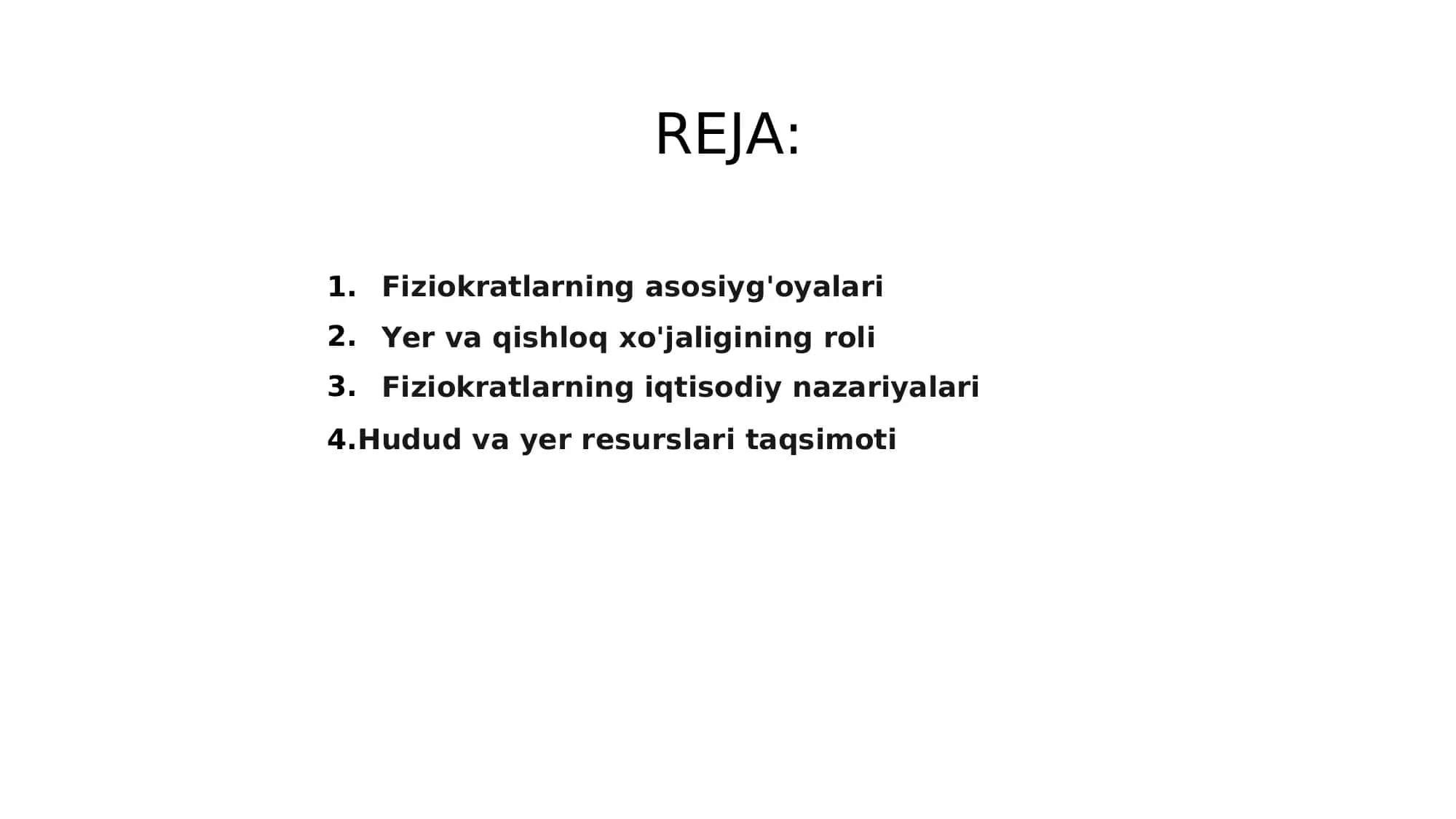 Fiziokratlarning yer va qishloq xo'jaligi haqidagi qarashlari 2