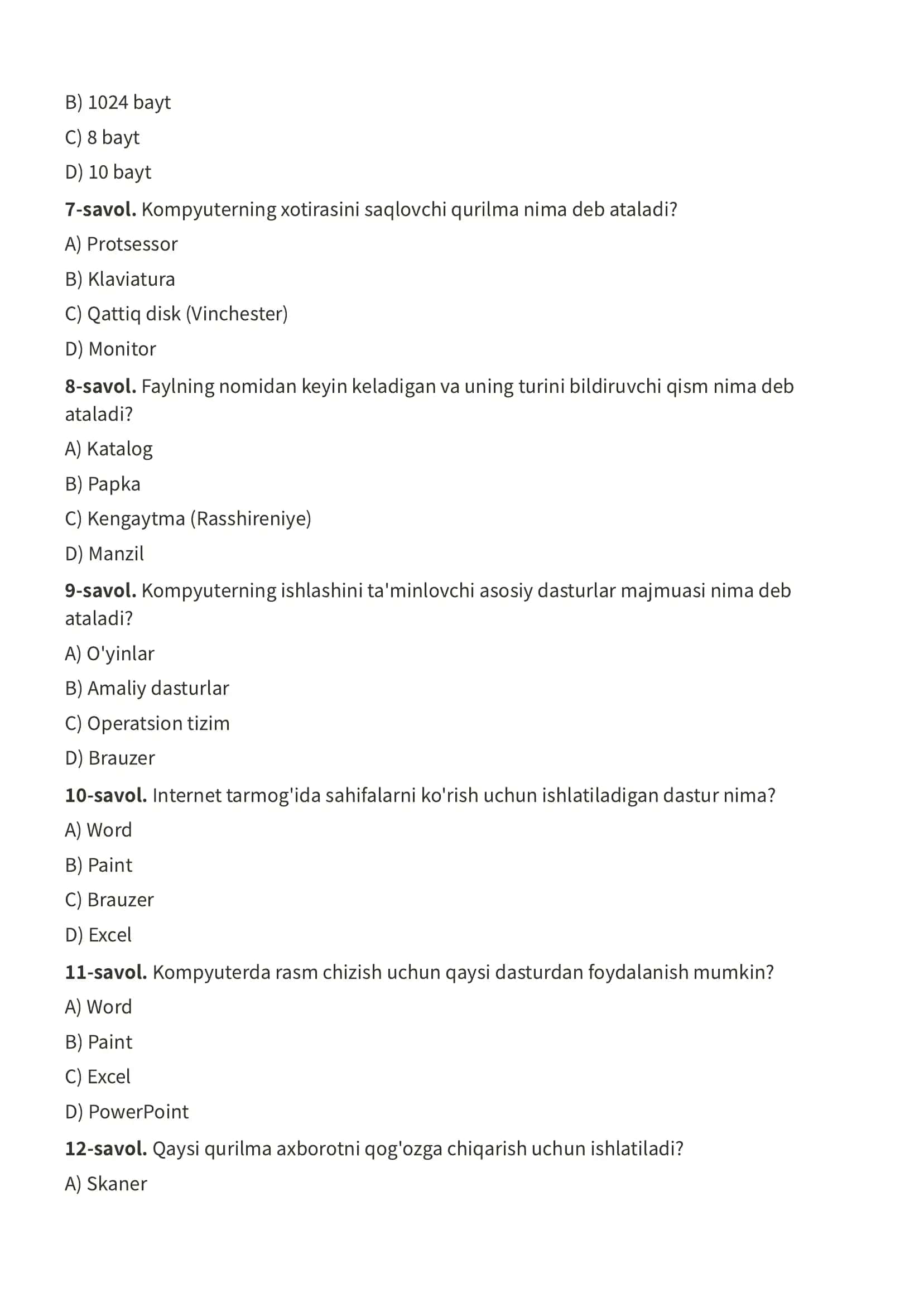 informatika test 2