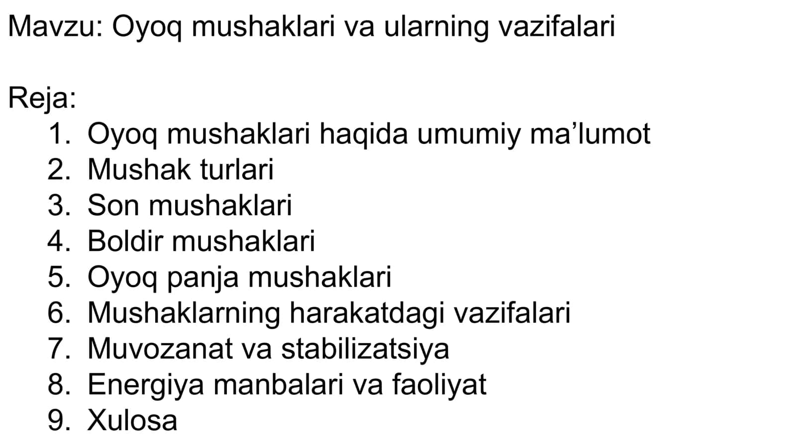 Oyoq mushaklari va ularning vazifalari 2