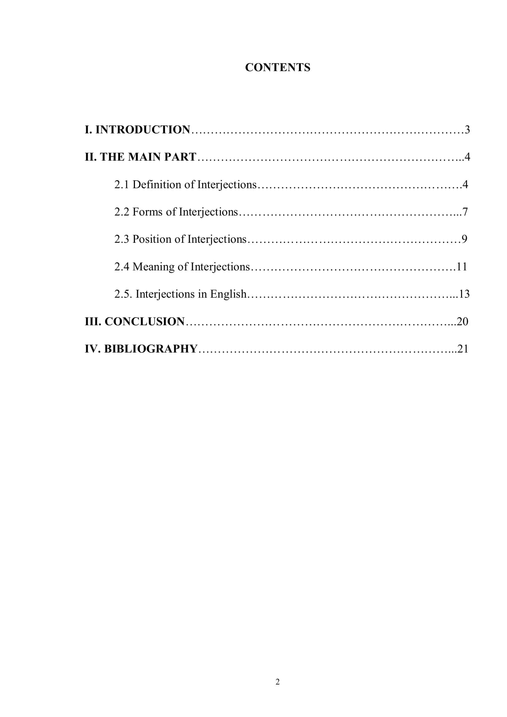 Interjection Course Paper 2