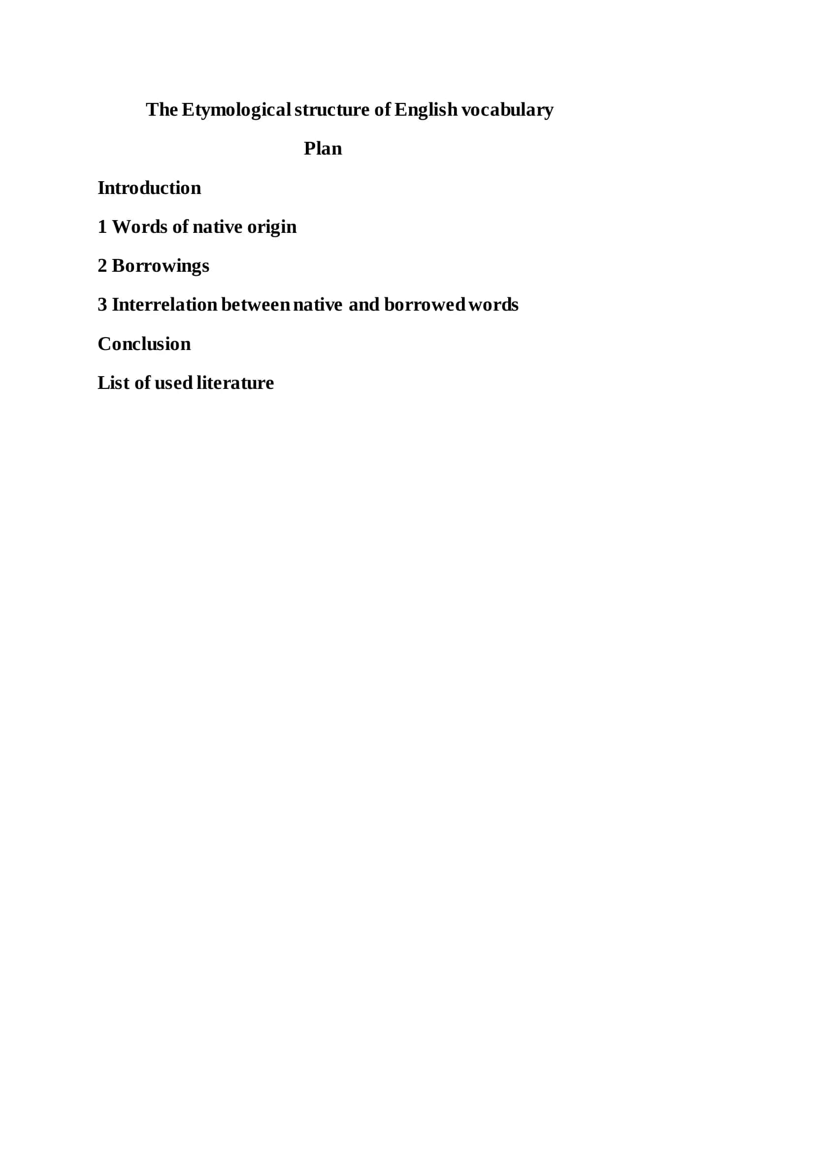 THE ETYMOLOGYCAL STRUCTURE OF ENGLISH VOCABULARY 2