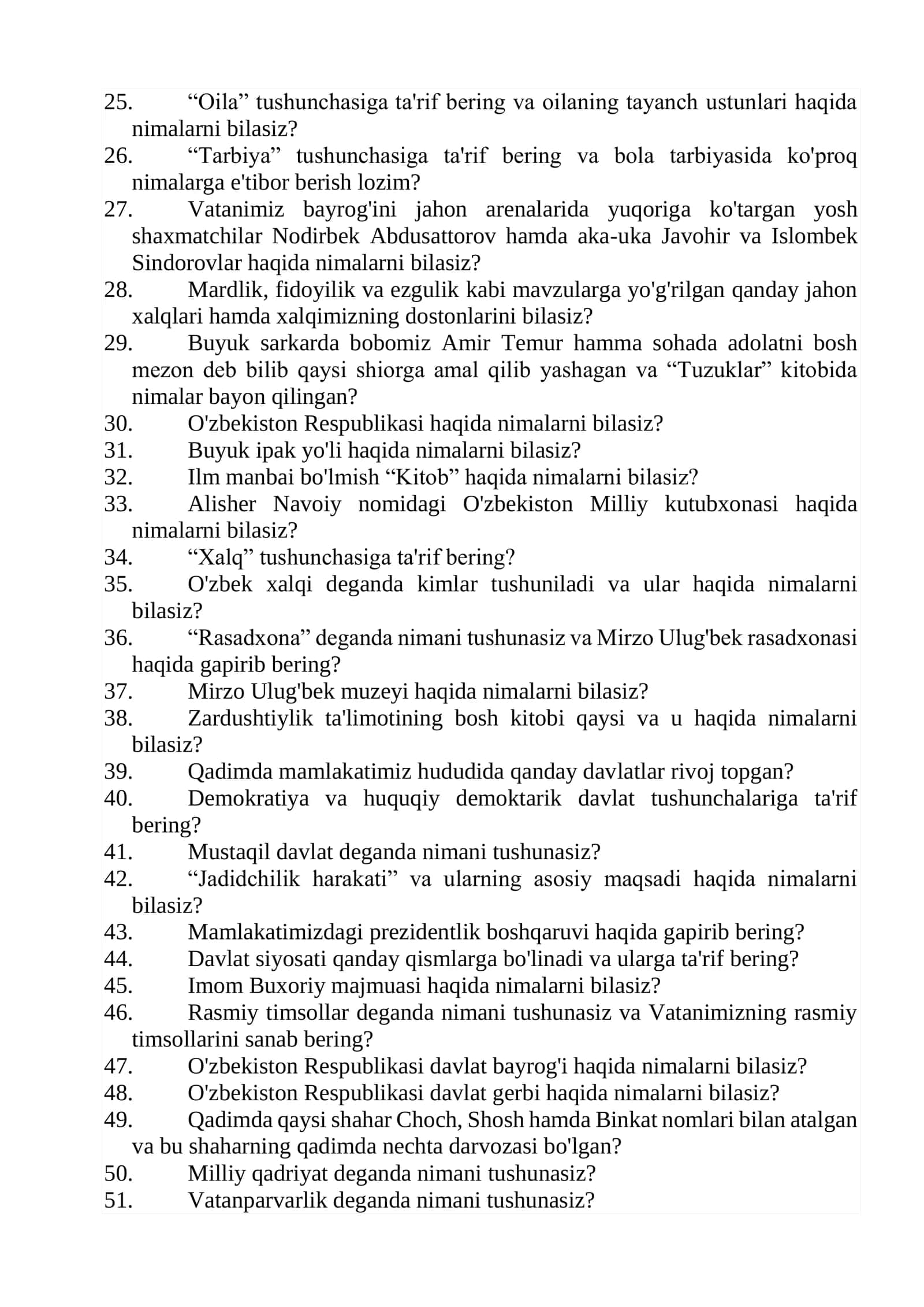 Ichki ishlarga kiruvchilar uchun test savollari 2026 2