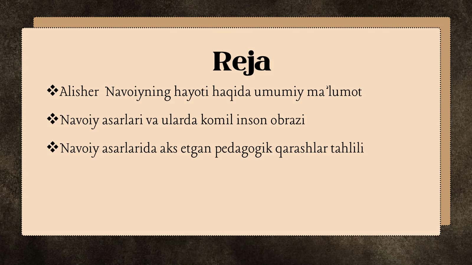Abdurahmon Jomiyning ta’limiy-ahloqiy qarashlari. Alisher Navoiyning pedagogik qarashlari 2