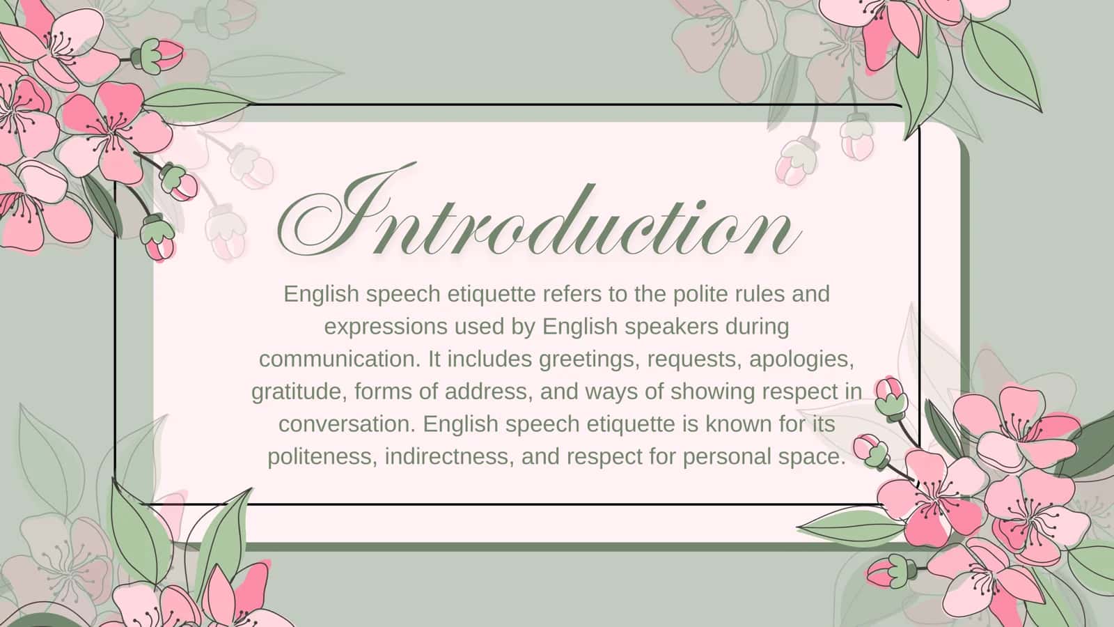 English Speech Etiquette 2